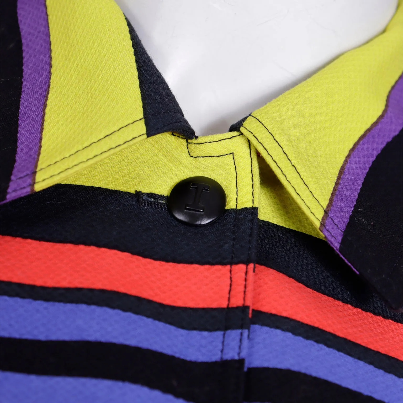 1993 Isaac Mizrahi Gene Meyer Collaboration Cropped Striped Jacket