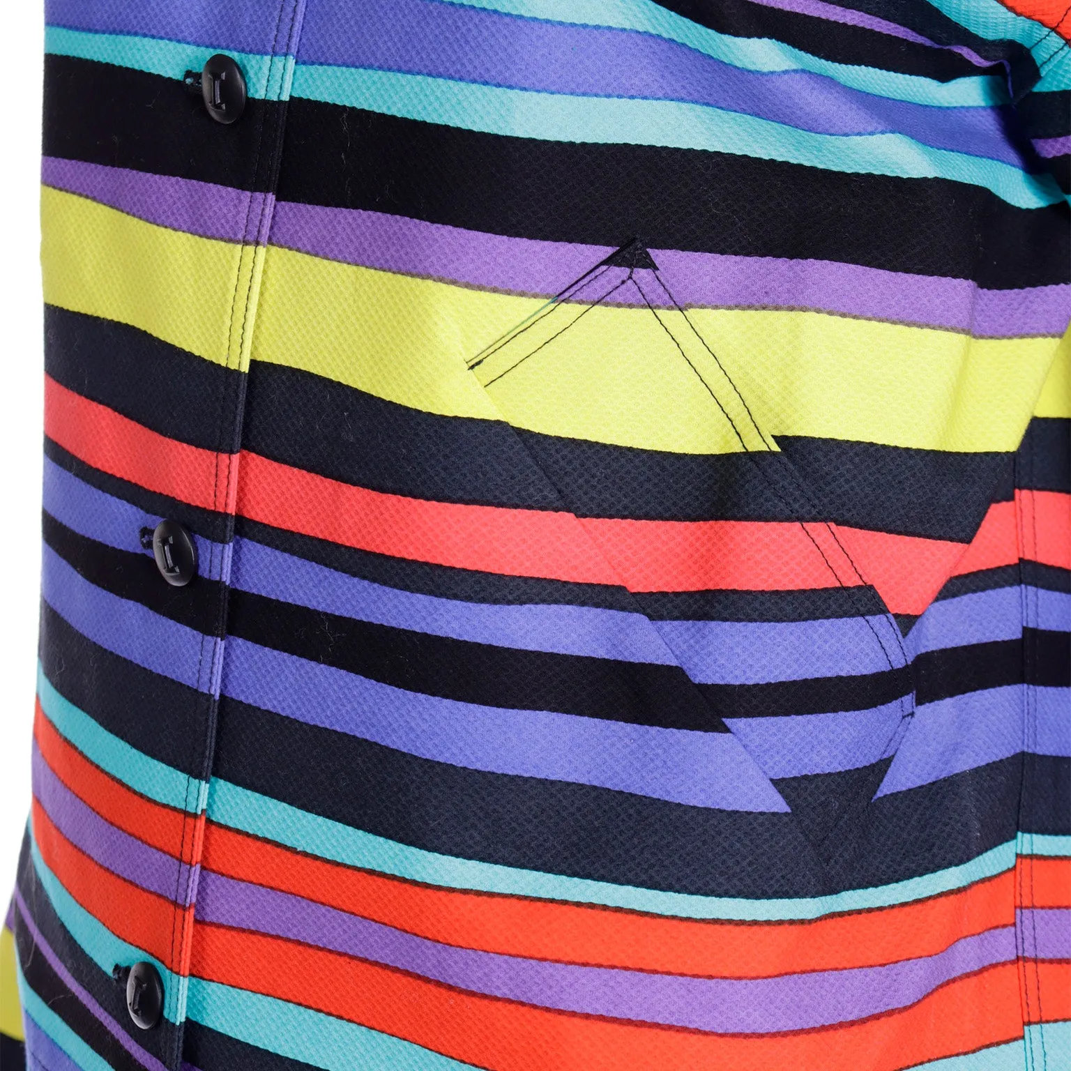 1993 Isaac Mizrahi Gene Meyer Collaboration Cropped Striped Jacket