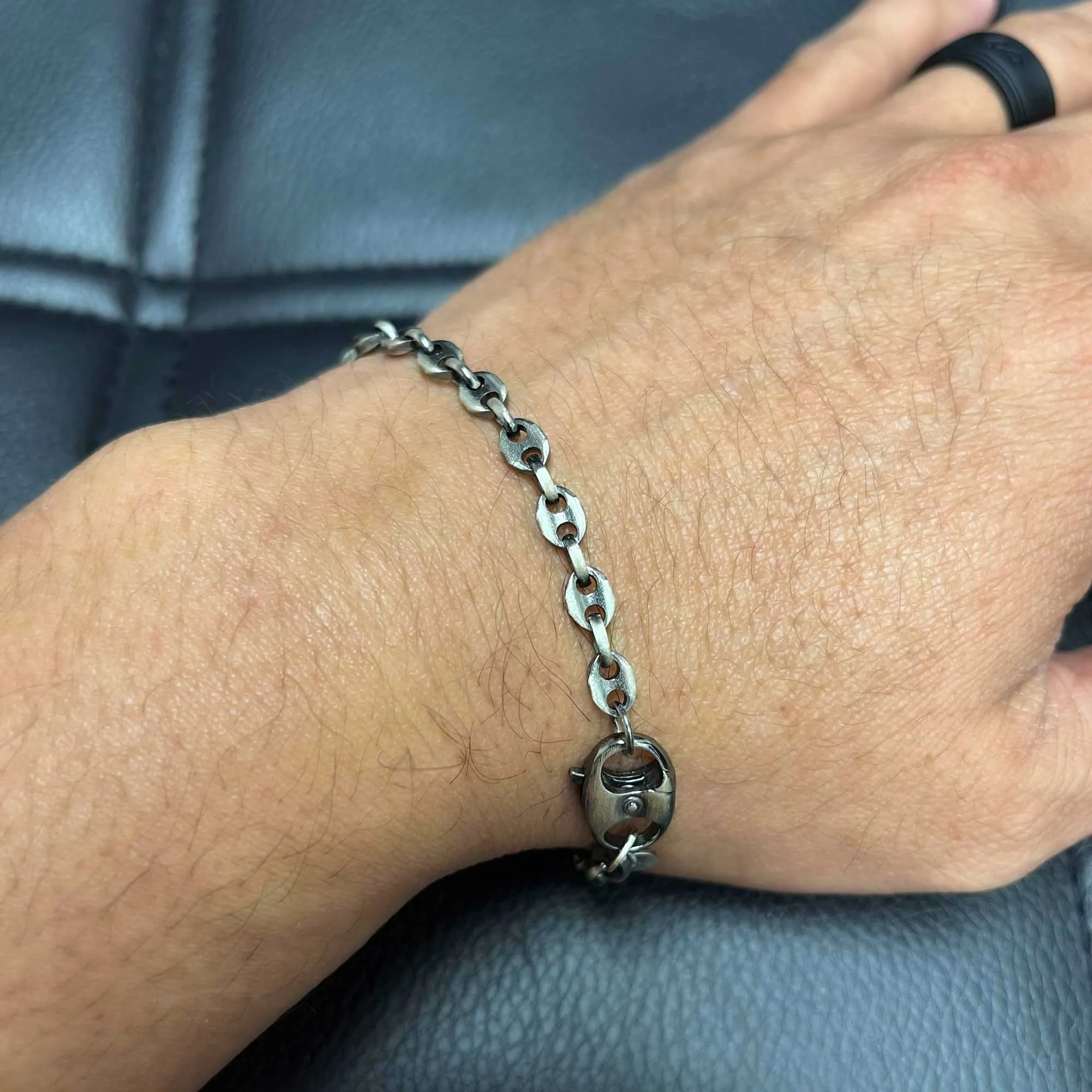 925 Sterling Gun Metal Plated Marina 4.8mm Bracelet - BSB0002