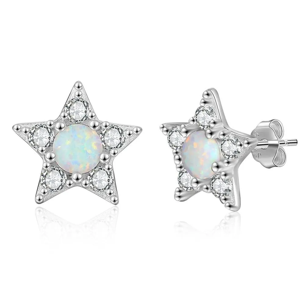 925 Sterling Silver Earrings for Women Cubic Zirconia Stud Earrings for Women