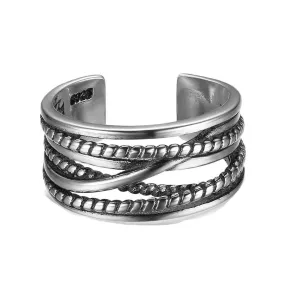 925 Sterling Silver Multi-Layer Winding Twist