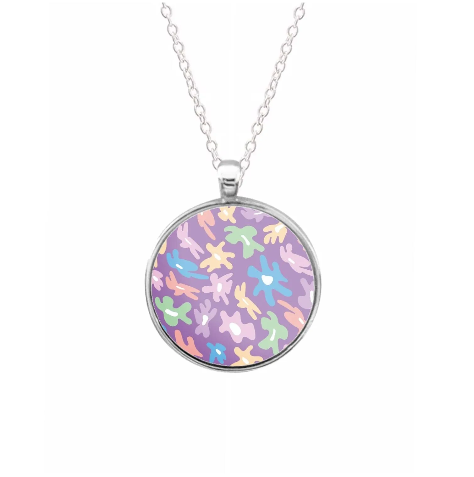 Abstract Flowers- Floral Patterns Necklace