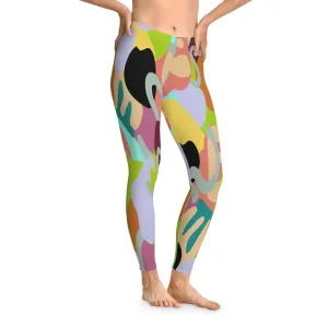 Abstract Wild Stretchy Leggings - Ships from The US