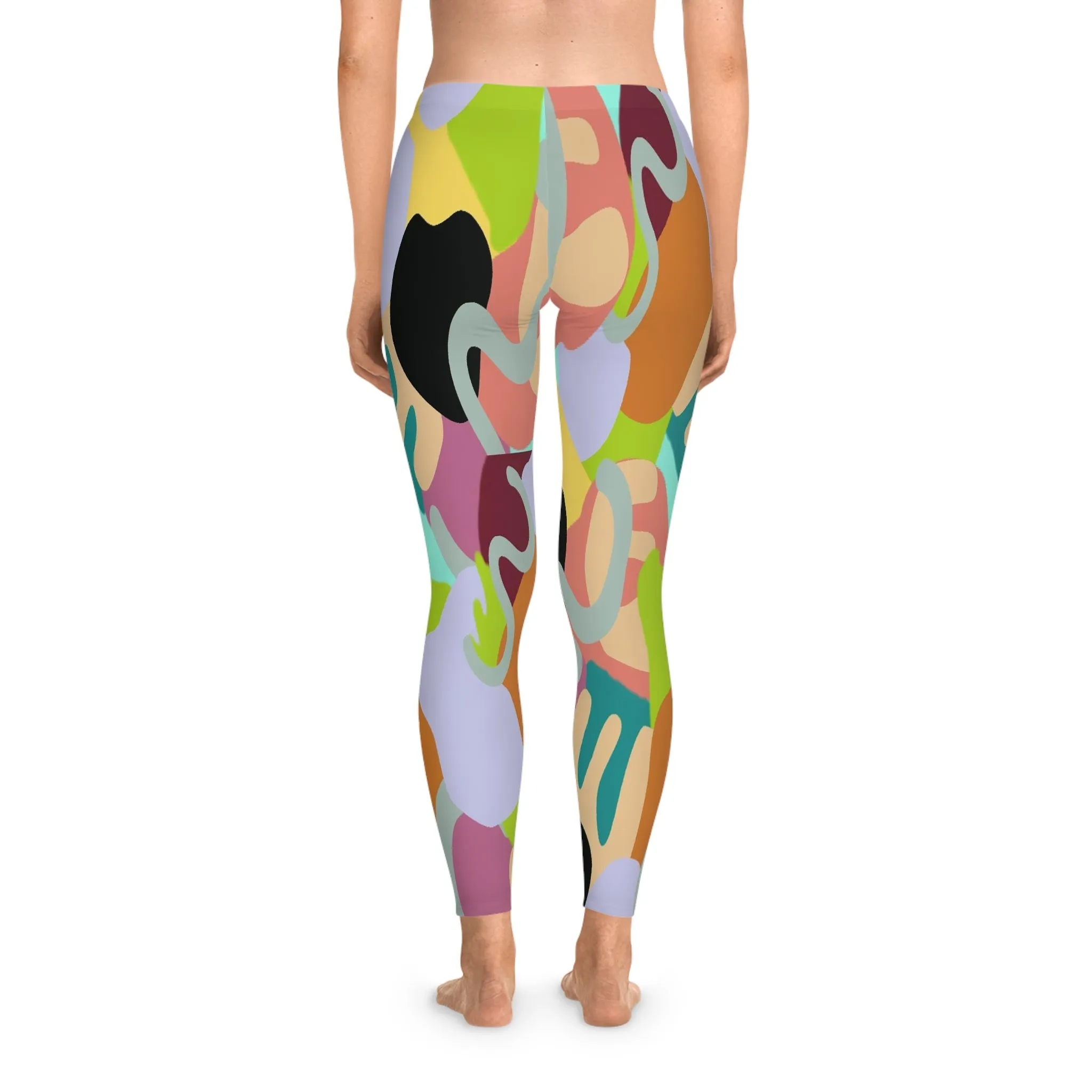 Abstract Wild Stretchy Leggings - Ships from The US