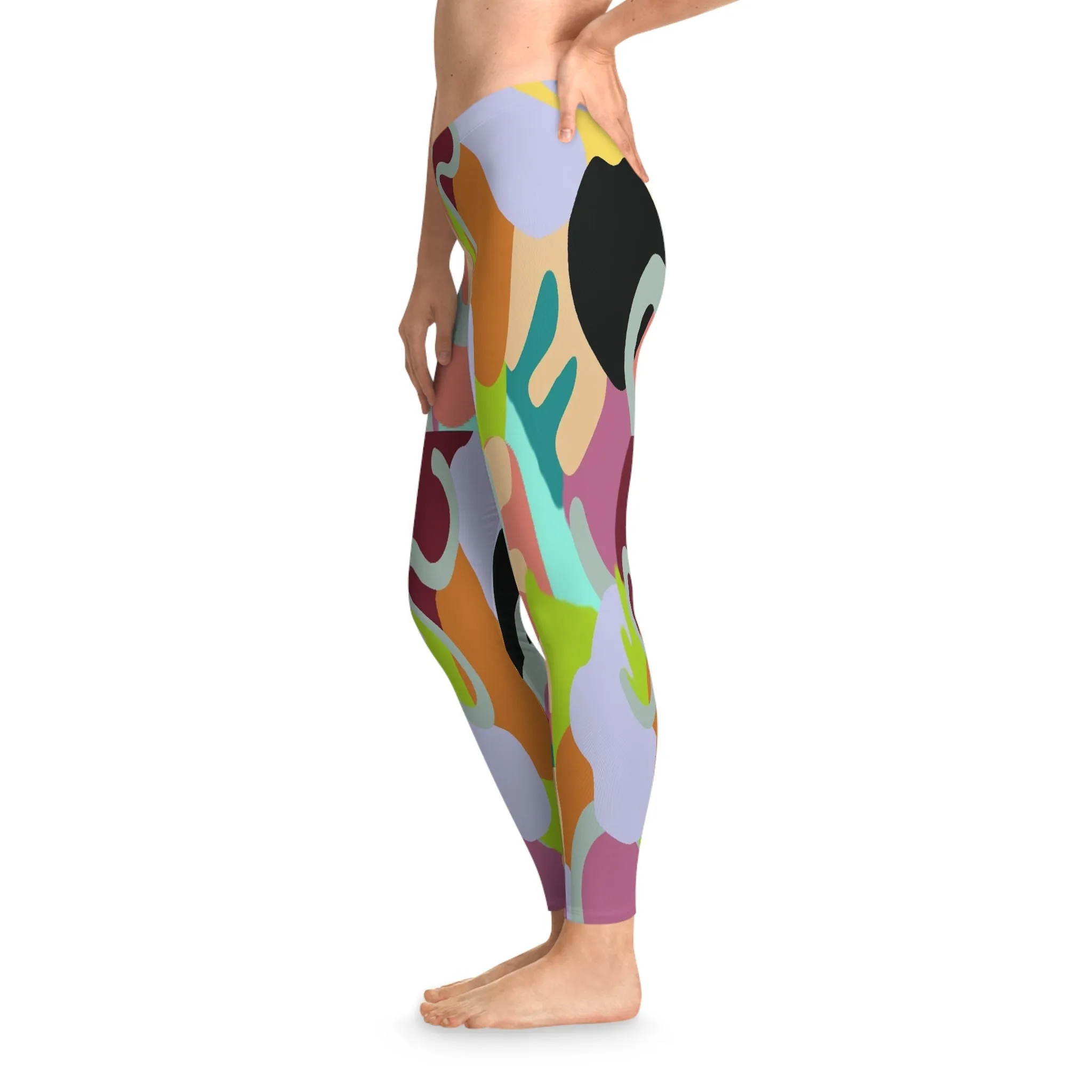 Abstract Wild Stretchy Leggings - Ships from The US