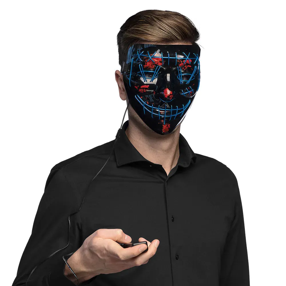 Adult Blue Led Killer Smile Mask