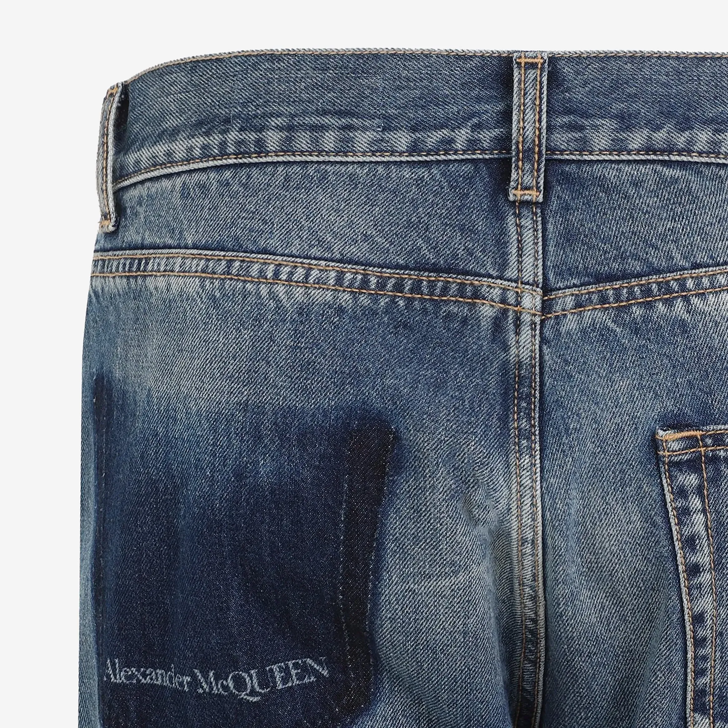 Alexander McQueen Washed Denim Jeans