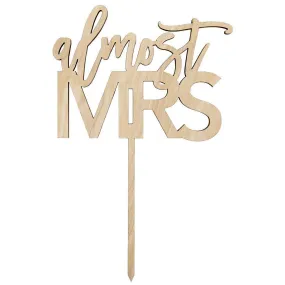 Almost Mrs Laser Cut Wood Cake Topper