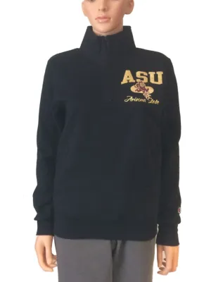 Arizona State Sun Devils Champion WOMENS Black LS 1/4 Zip Pullover Jacket (XS)