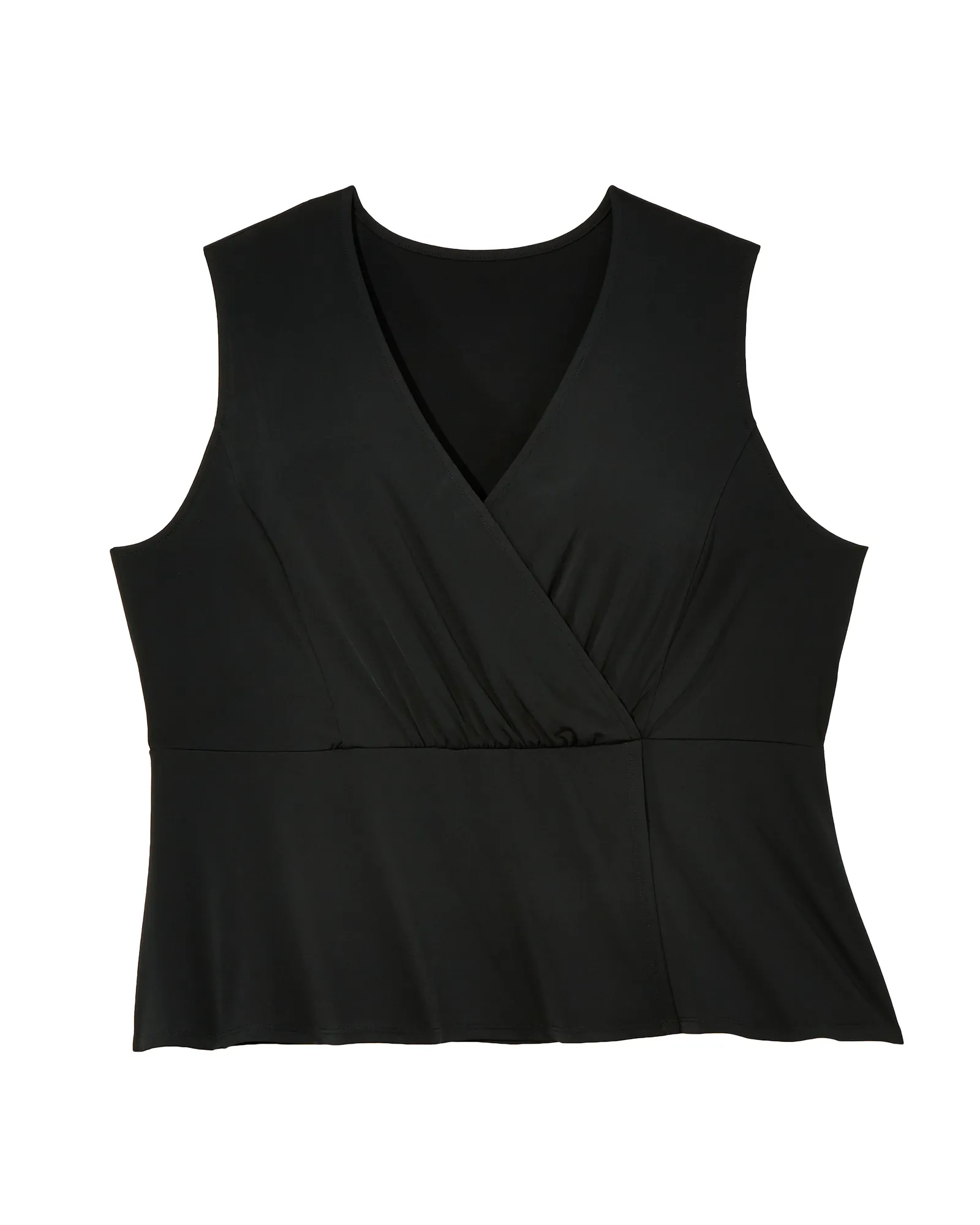 Audrey Pleated Peplum Top | Black