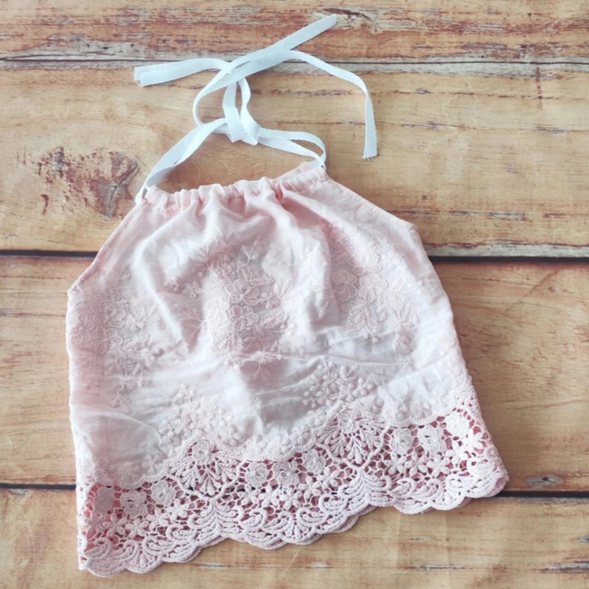 Babymoon Cotton Spaghetti Embroidery Baby Girl’s Frock Dress | Baby Photoshoot Props | Pink