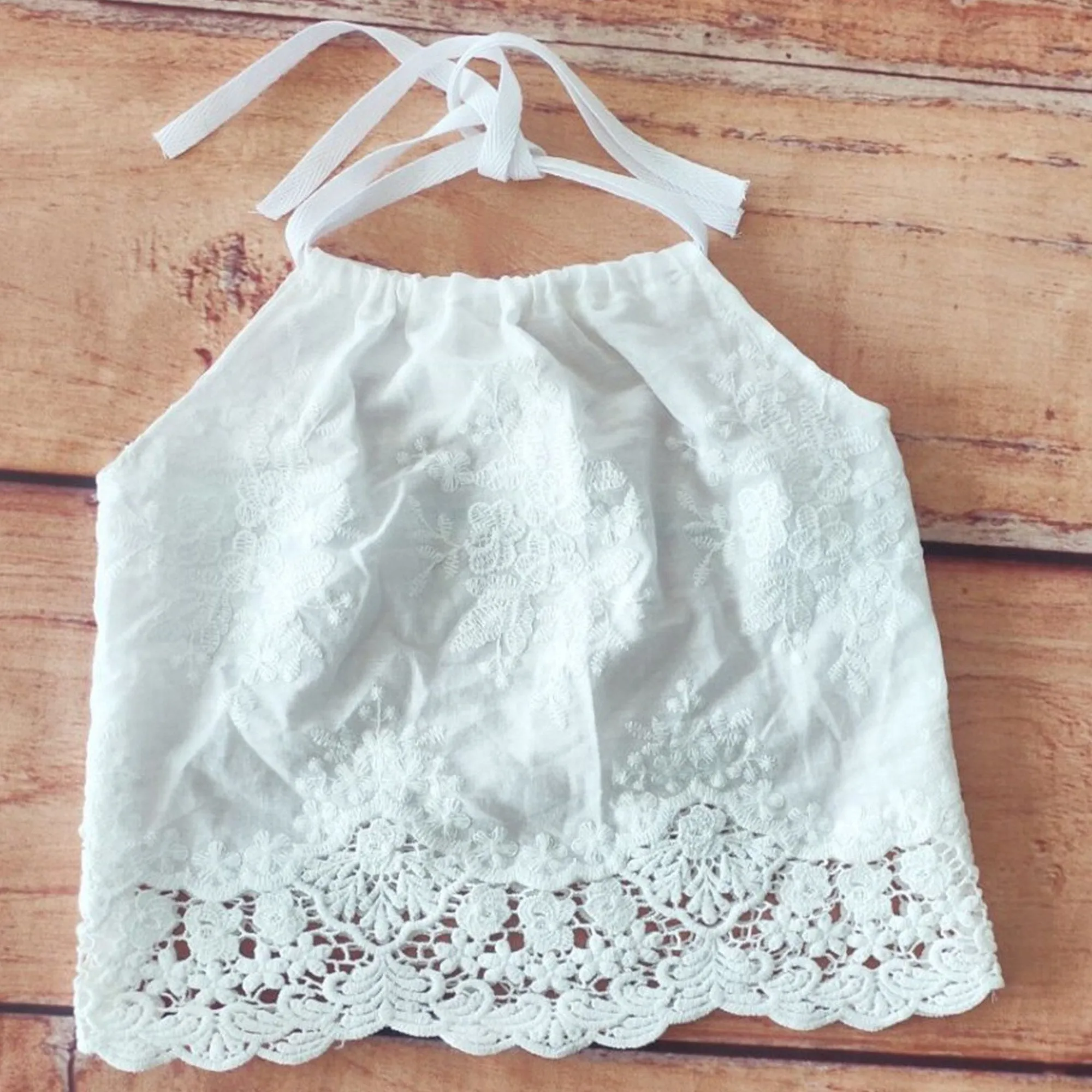 Babymoon Cotton Spaghetti Embroidery Baby Girl’s Frock Dress | Baby Photoshoot Props | White