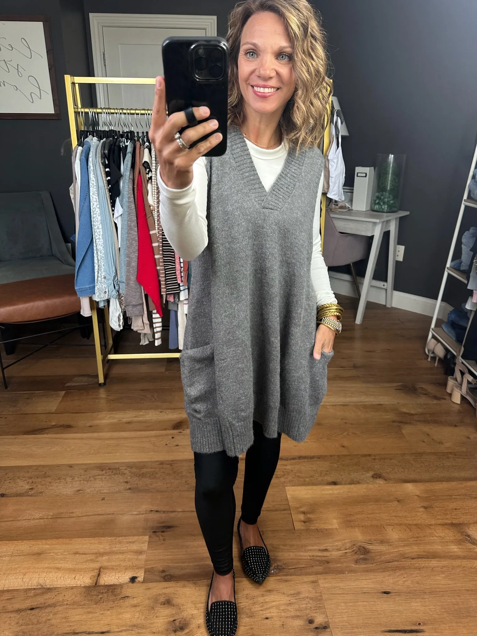 Back In Time V-Neck Tunic Sweater - Multiple Options