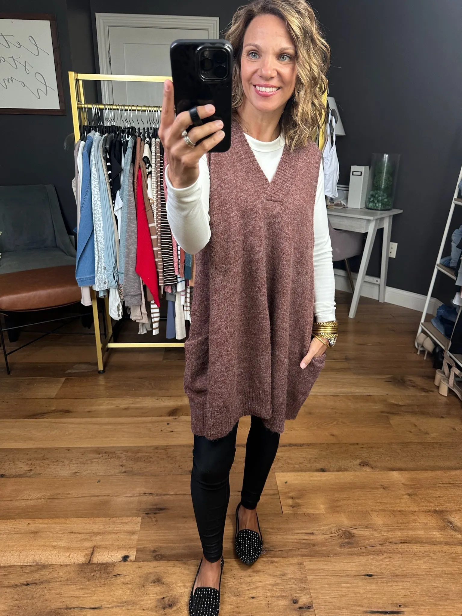 Back In Time V-Neck Tunic Sweater - Multiple Options