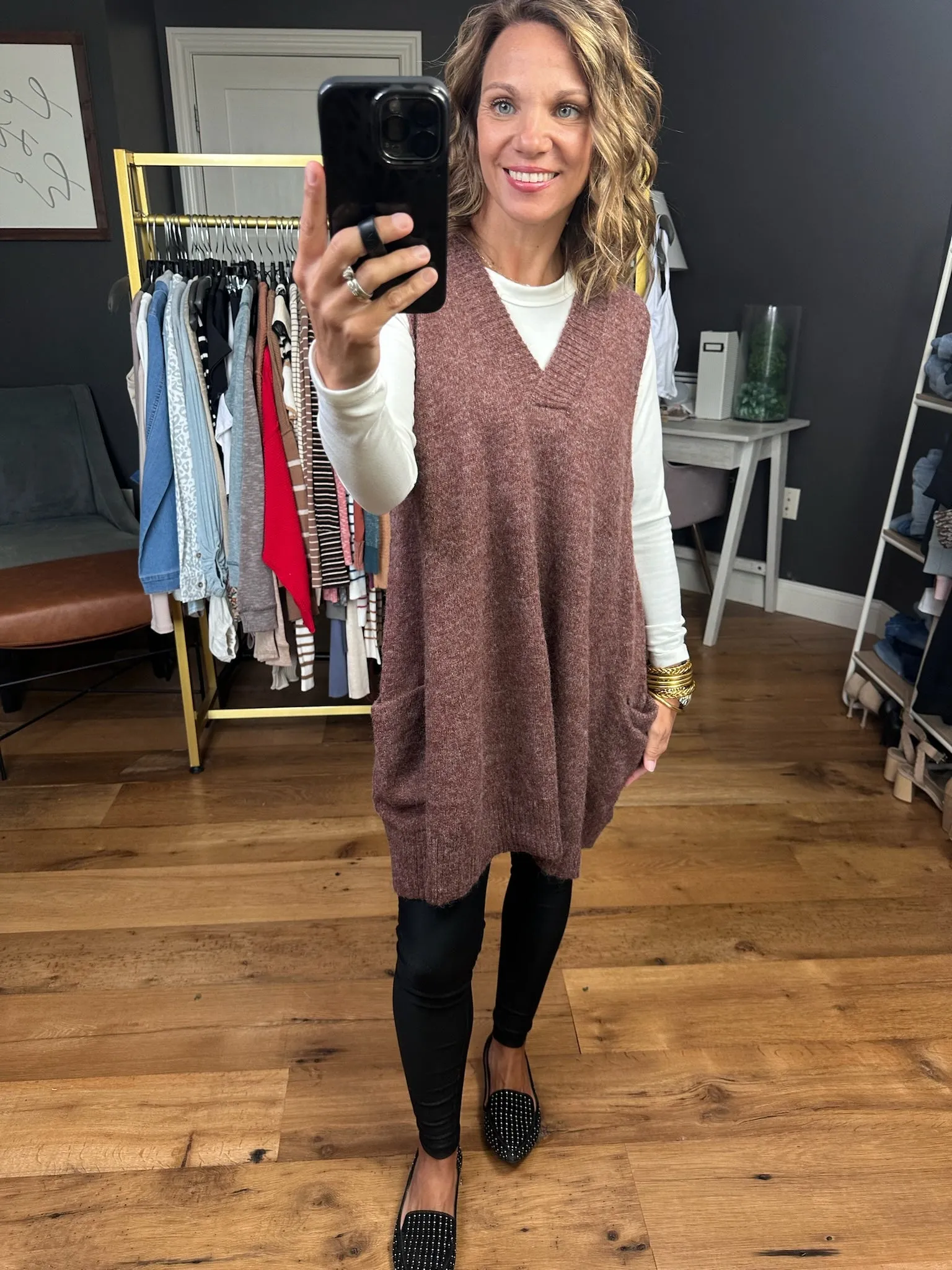 Back In Time V-Neck Tunic Sweater - Multiple Options