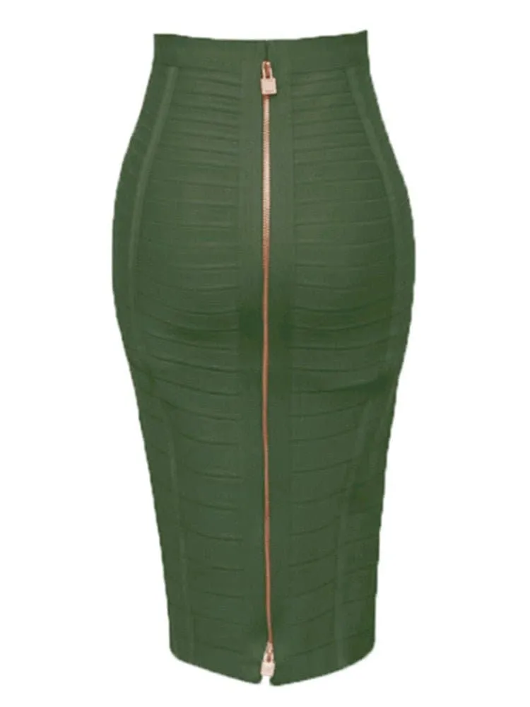 Bandage Skirt - Elastic Bodycon, Flattering Fit, Size XS-XXL