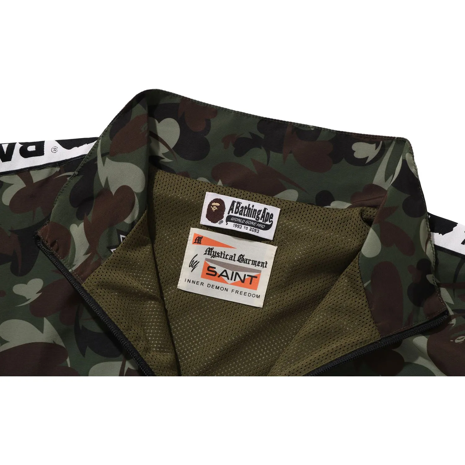 BAPE X SAINT MXXXXXX HEART CAMO TRACK JACKET MENS