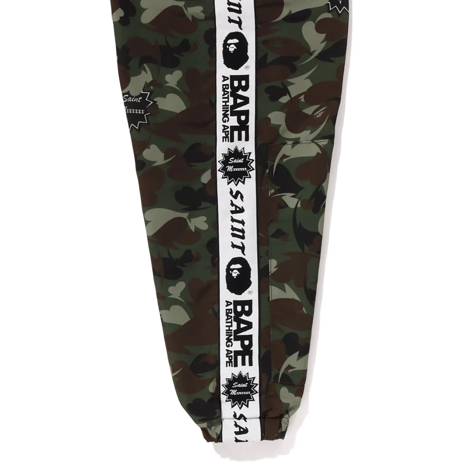 BAPE X SAINT MXXXXXX HEART CAMO TRACK JACKET MENS