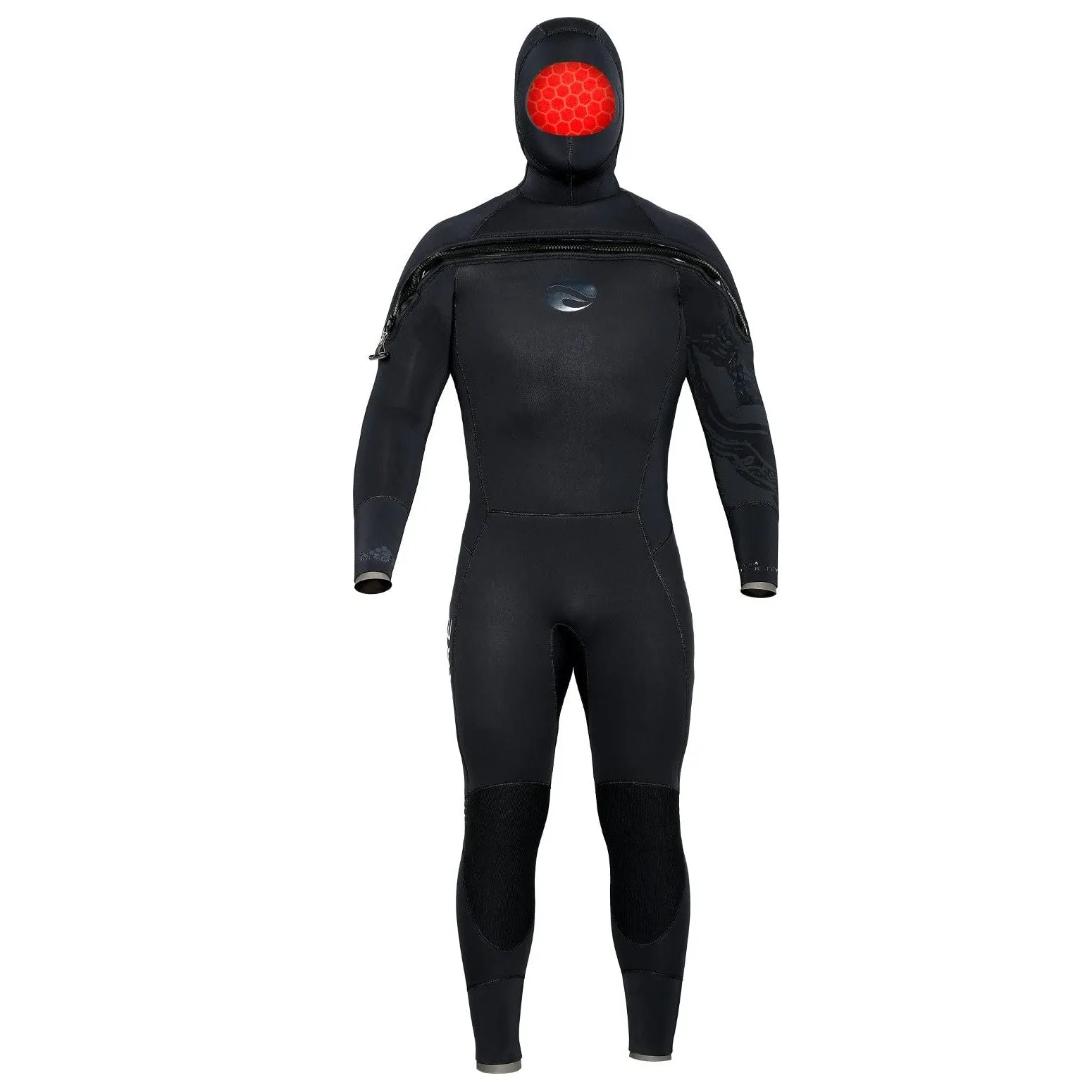 Bare 8/7mm Mens Velocity Hooded Semi Dry Wetsuit