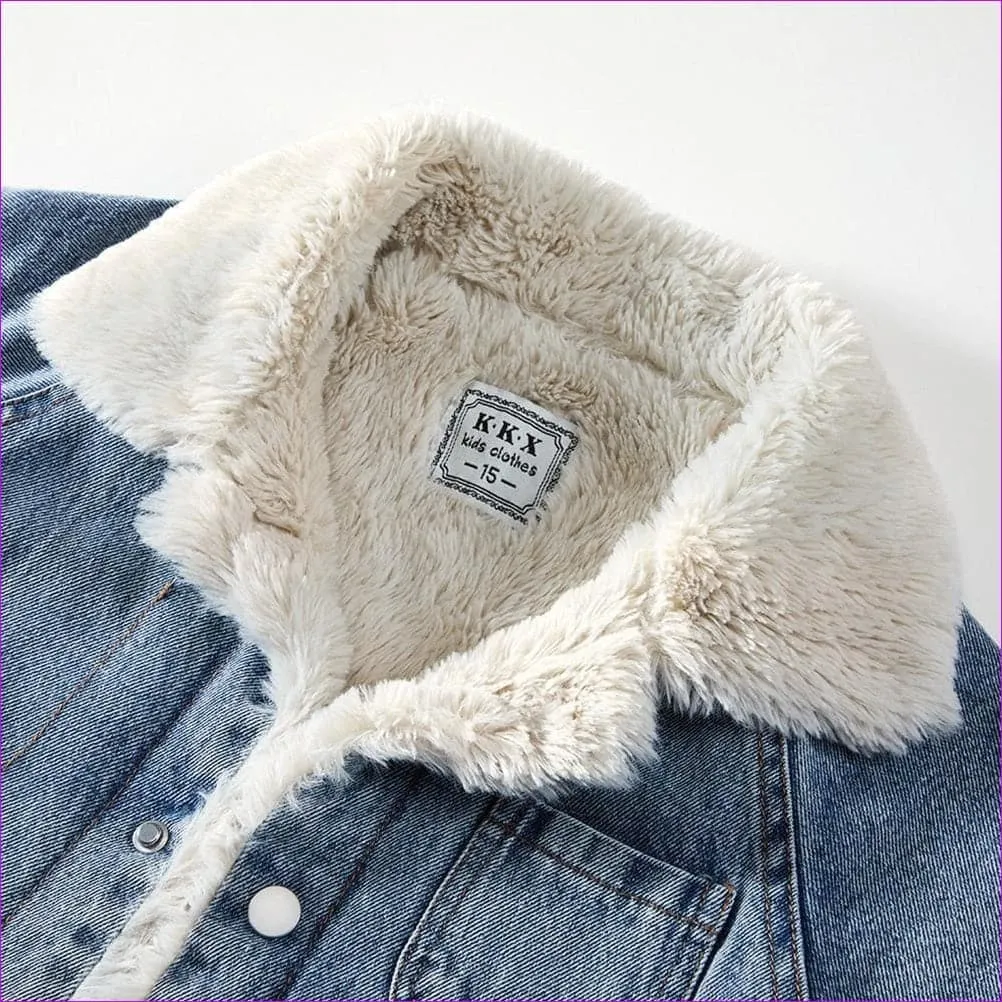 Bec & Friends Kids Faux Rabbit Fur Jacket