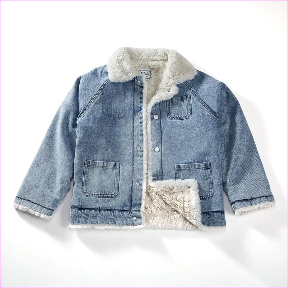 Bec & Friends Kids Faux Rabbit Fur Jacket