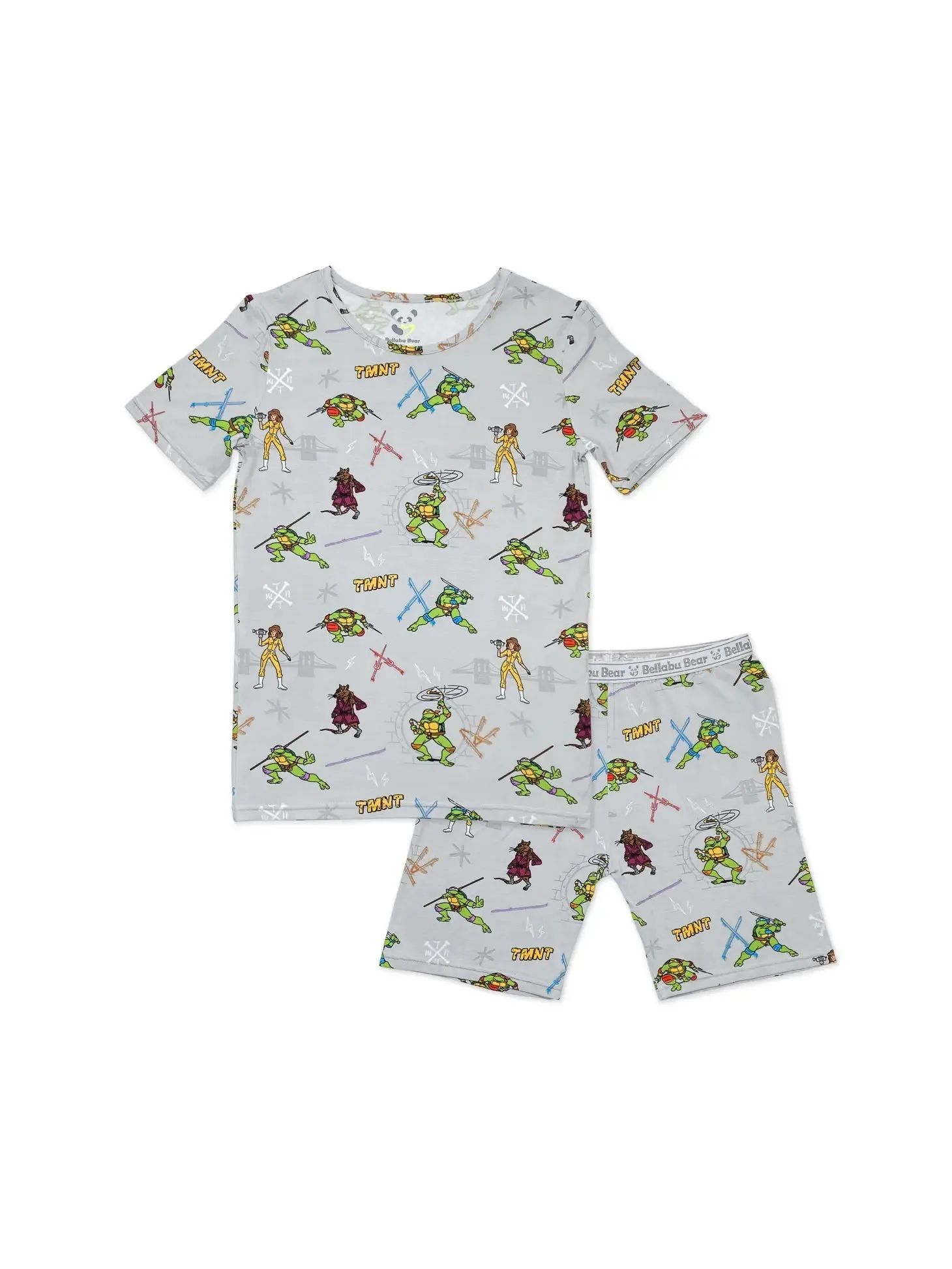 Bellabu Bear x Teenage Mutant Ninja Turtles Retro Kids Bamboo Pajama Short Set