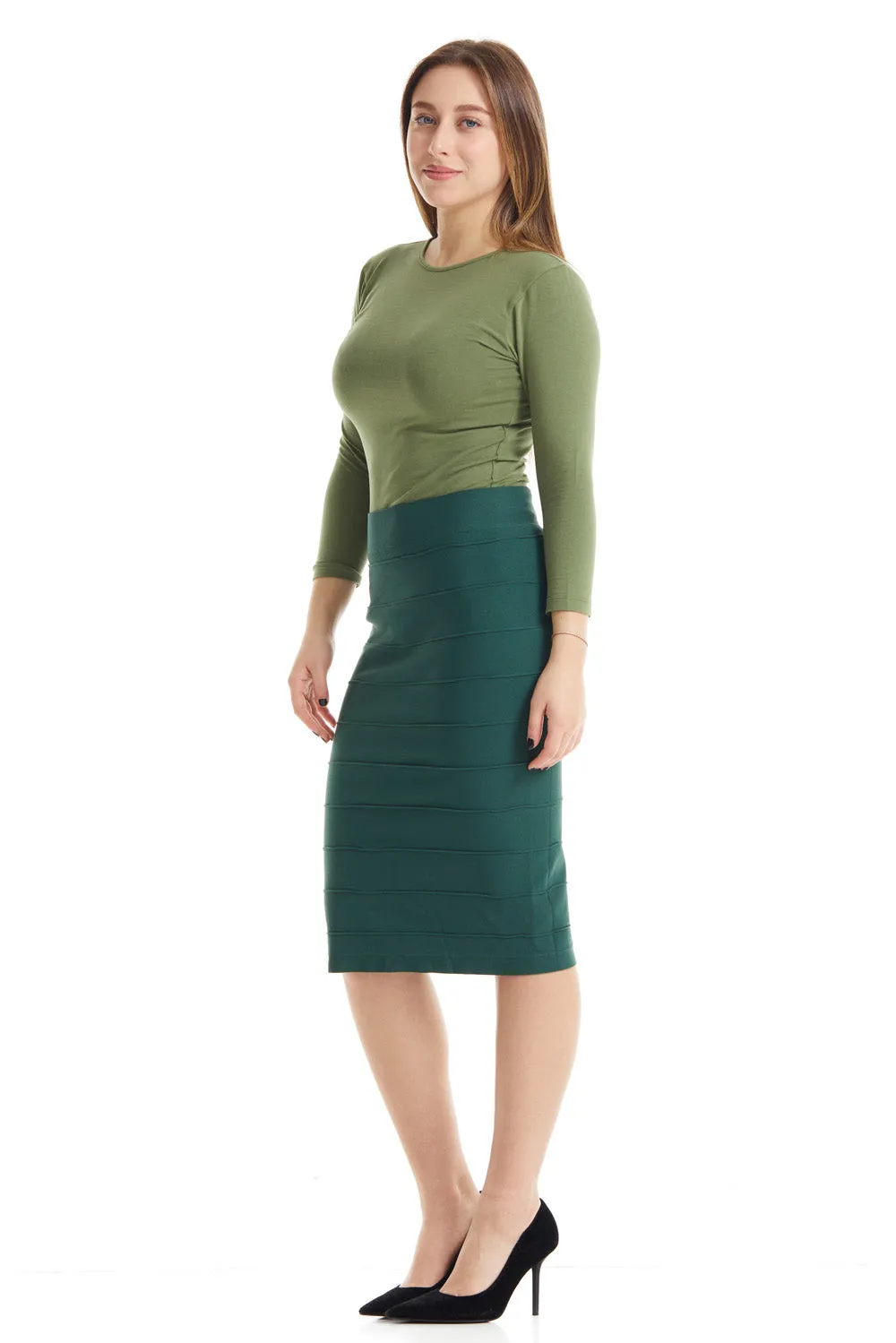 Below the knee bodycon bandage pencil skirt 'Bandage'