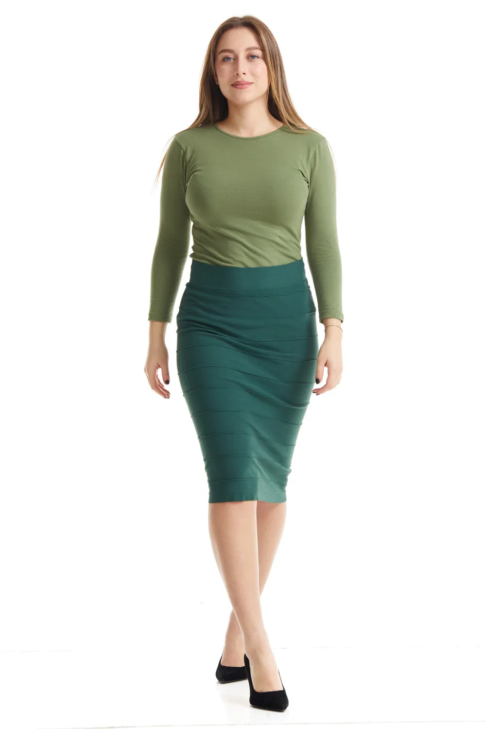 Below the knee bodycon bandage pencil skirt 'Bandage'