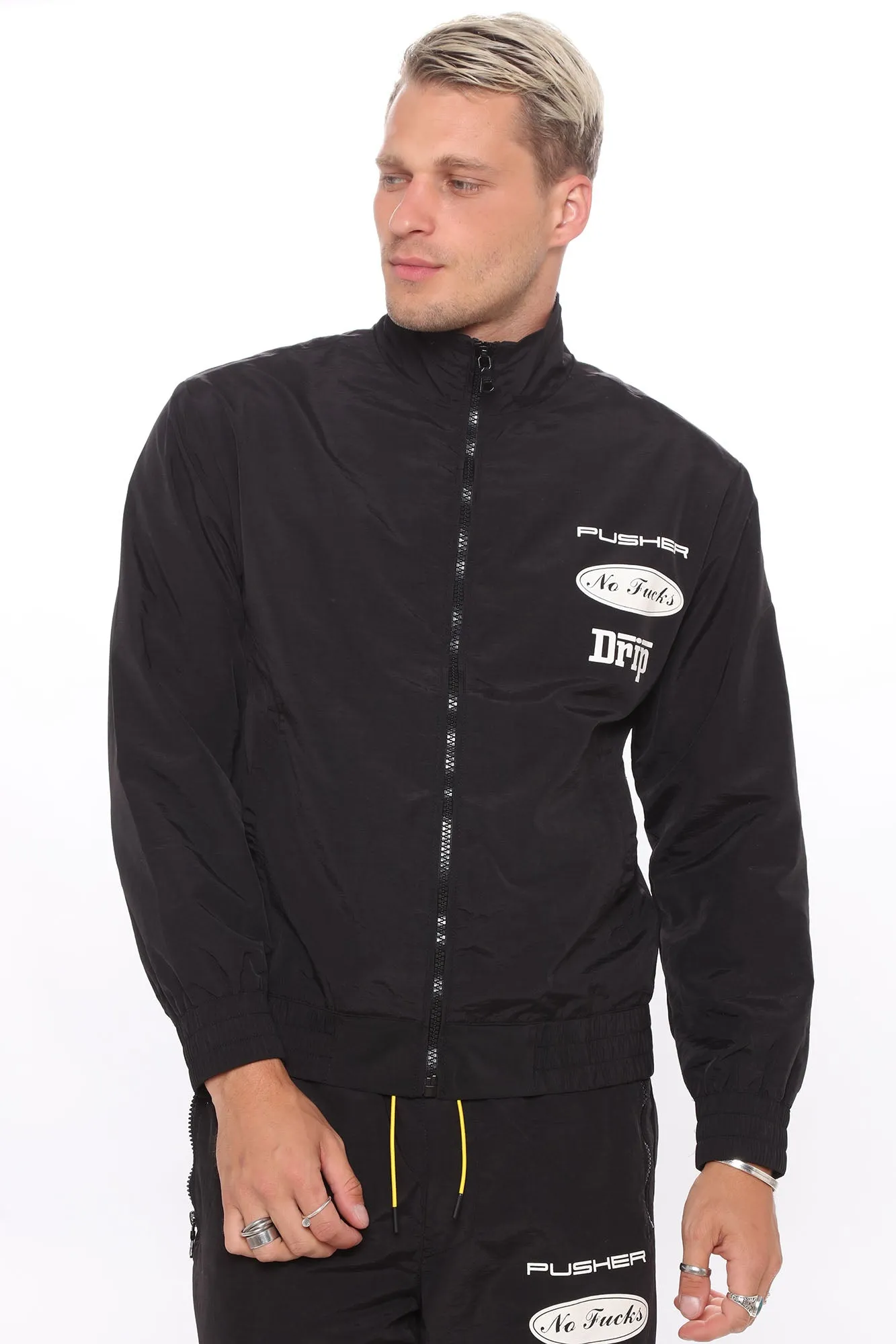 Better Believe It Windbreaker Track Jacket - Black