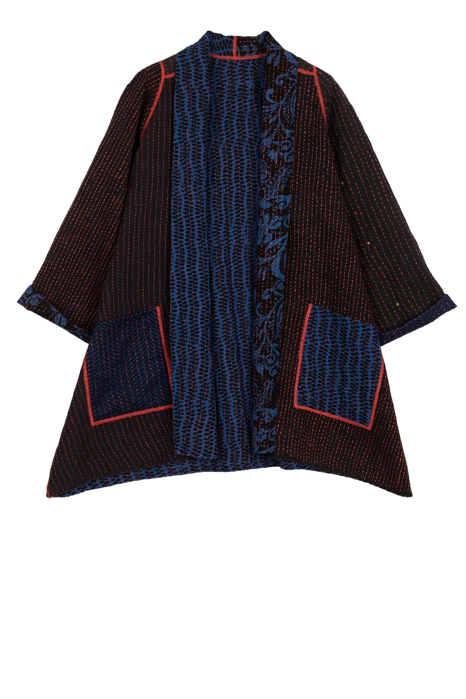 BLUE PRAIRIE BBK KANTHA A-LINE JACKET