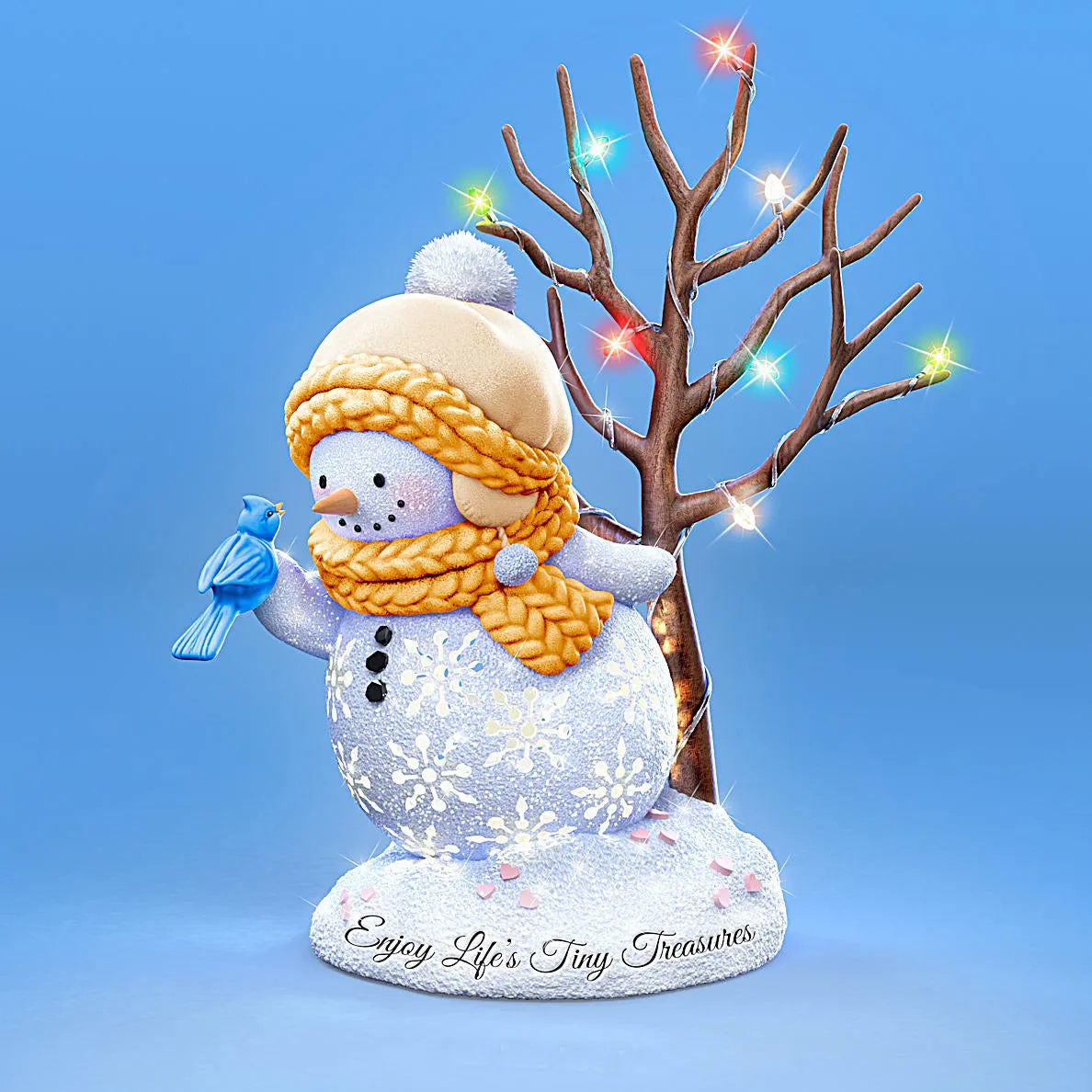 Bradford Exchange Sparkle Delights Snowman Sculpture - Enjoy Life's Treasure #3