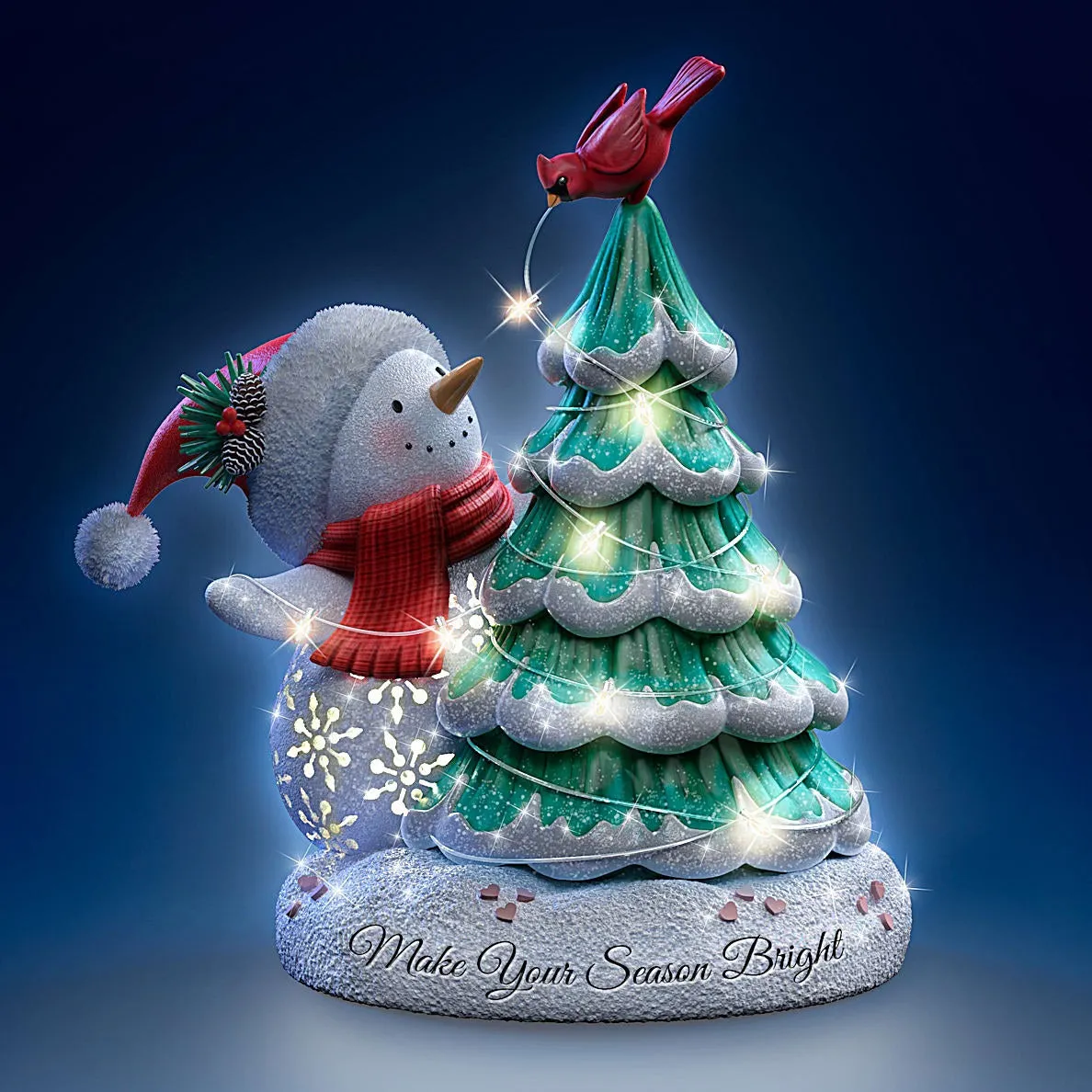 Bradford Exchange Sparkle Delights Snowman Sculpture Make Your Season Bright #1