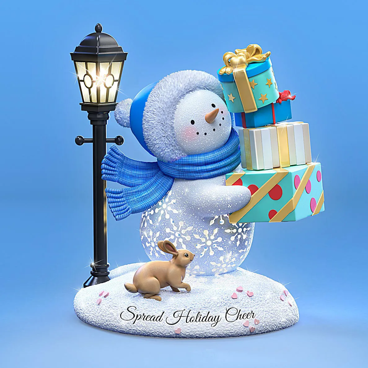 Bradford Exchange Sparkle Delights Snowman Sculpture - Spread Holiday Cheer #2