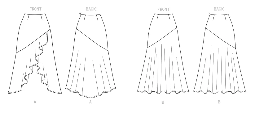 Butterick Pattern B6818 Misses' Skirt