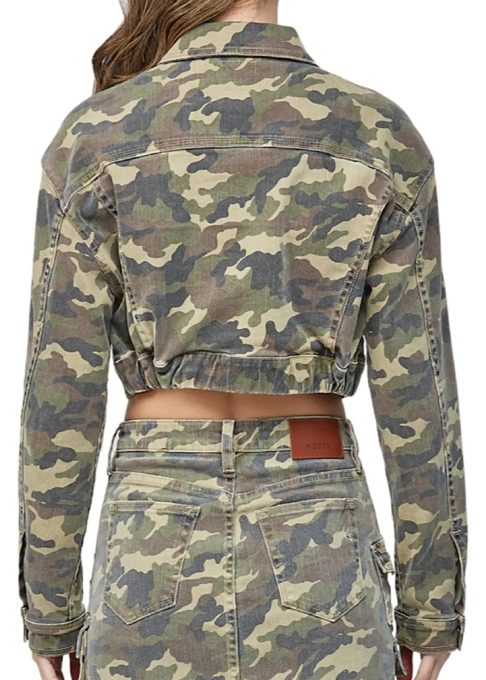 Camo Cropped Cargo Jacket