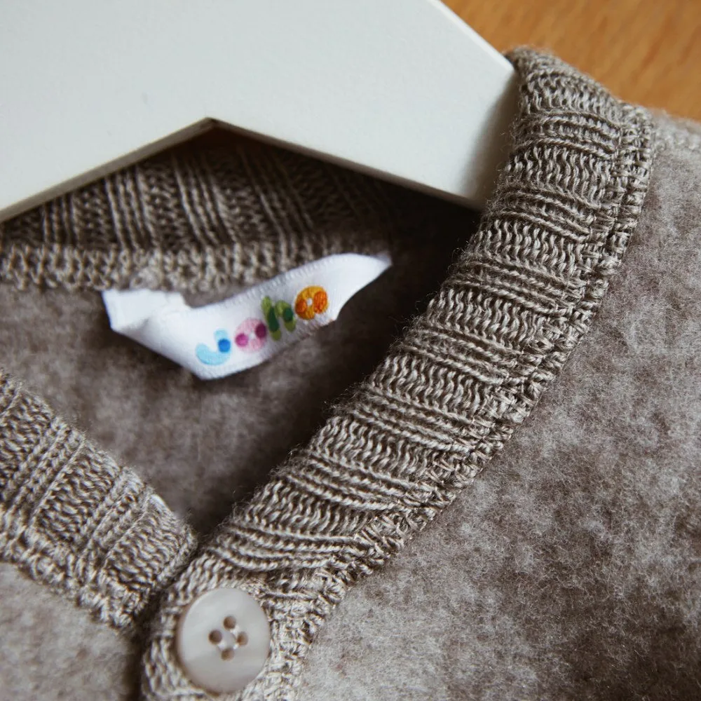 Cardigan - Wool Fleece - Sesame