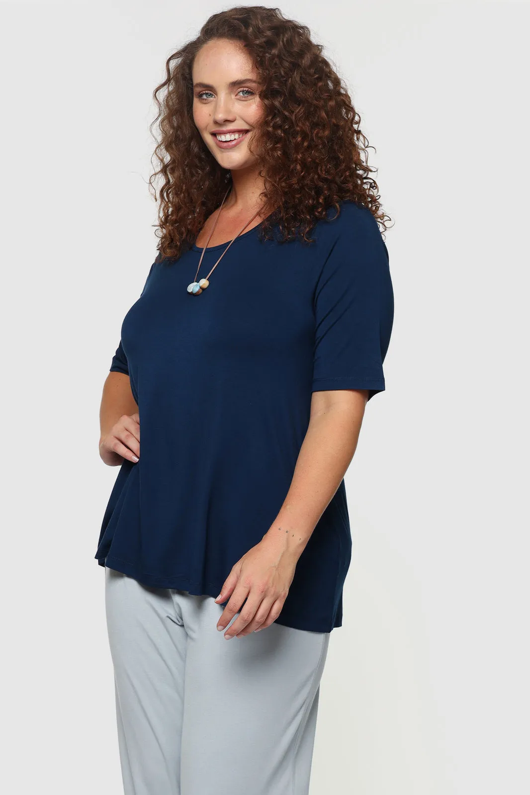 Carter Tunic Top - Navy