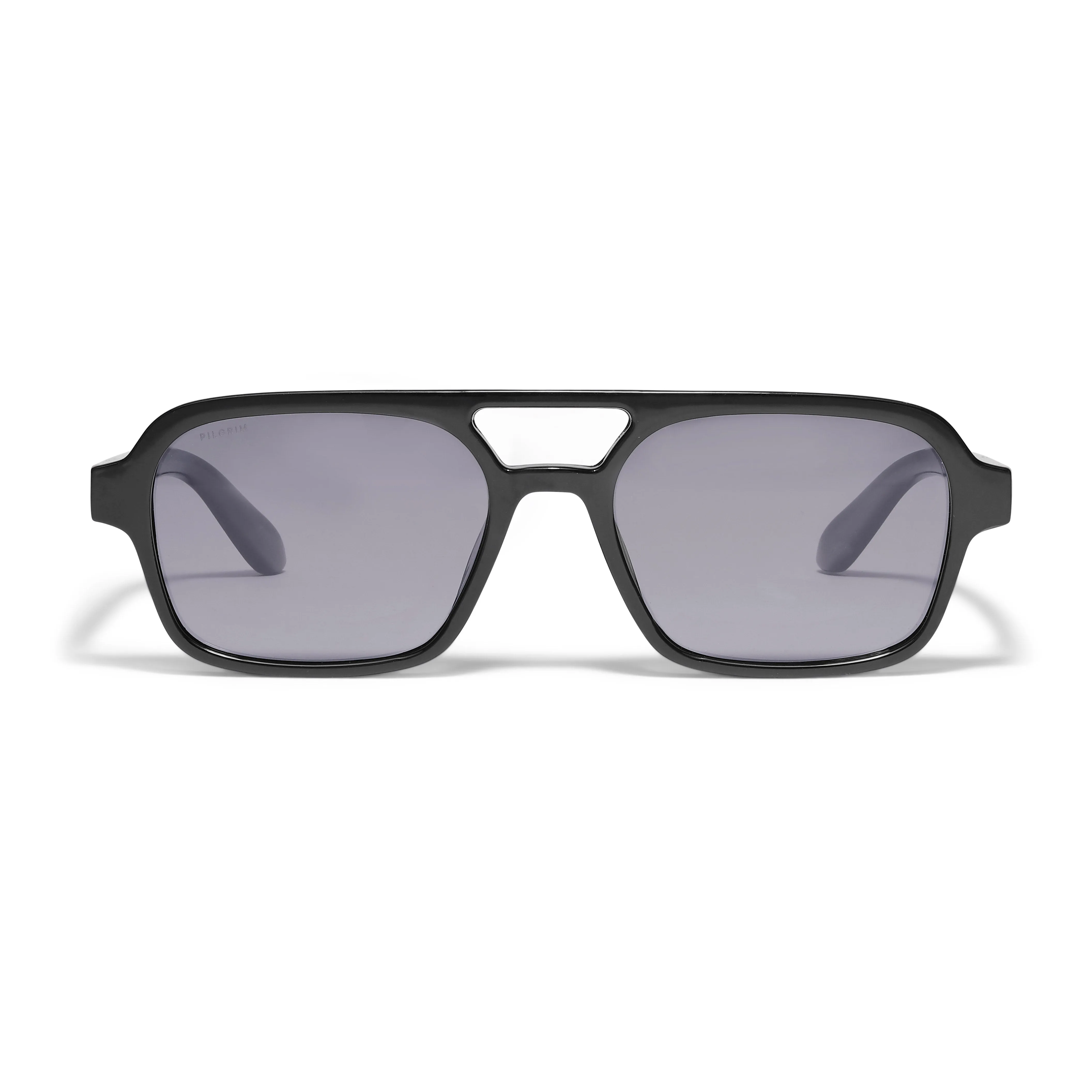 CASS recycled retro style sunglasses black