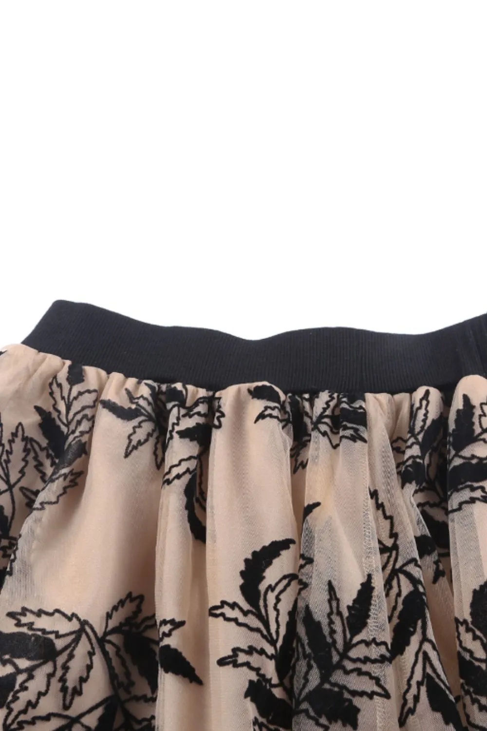 Charlie Neutral Elastic Waist Skirt