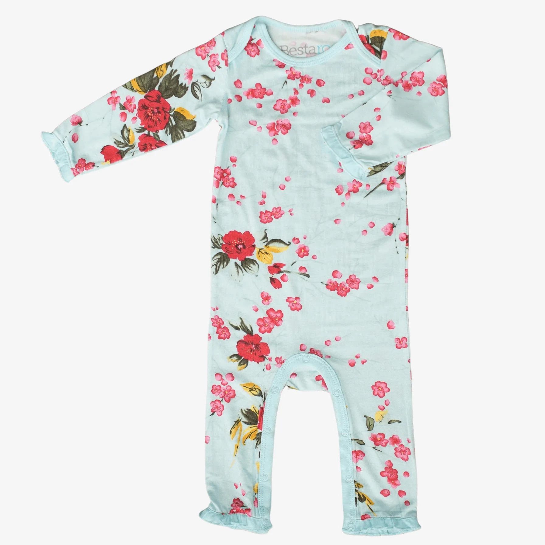 Cherry Blossom Blue Romper