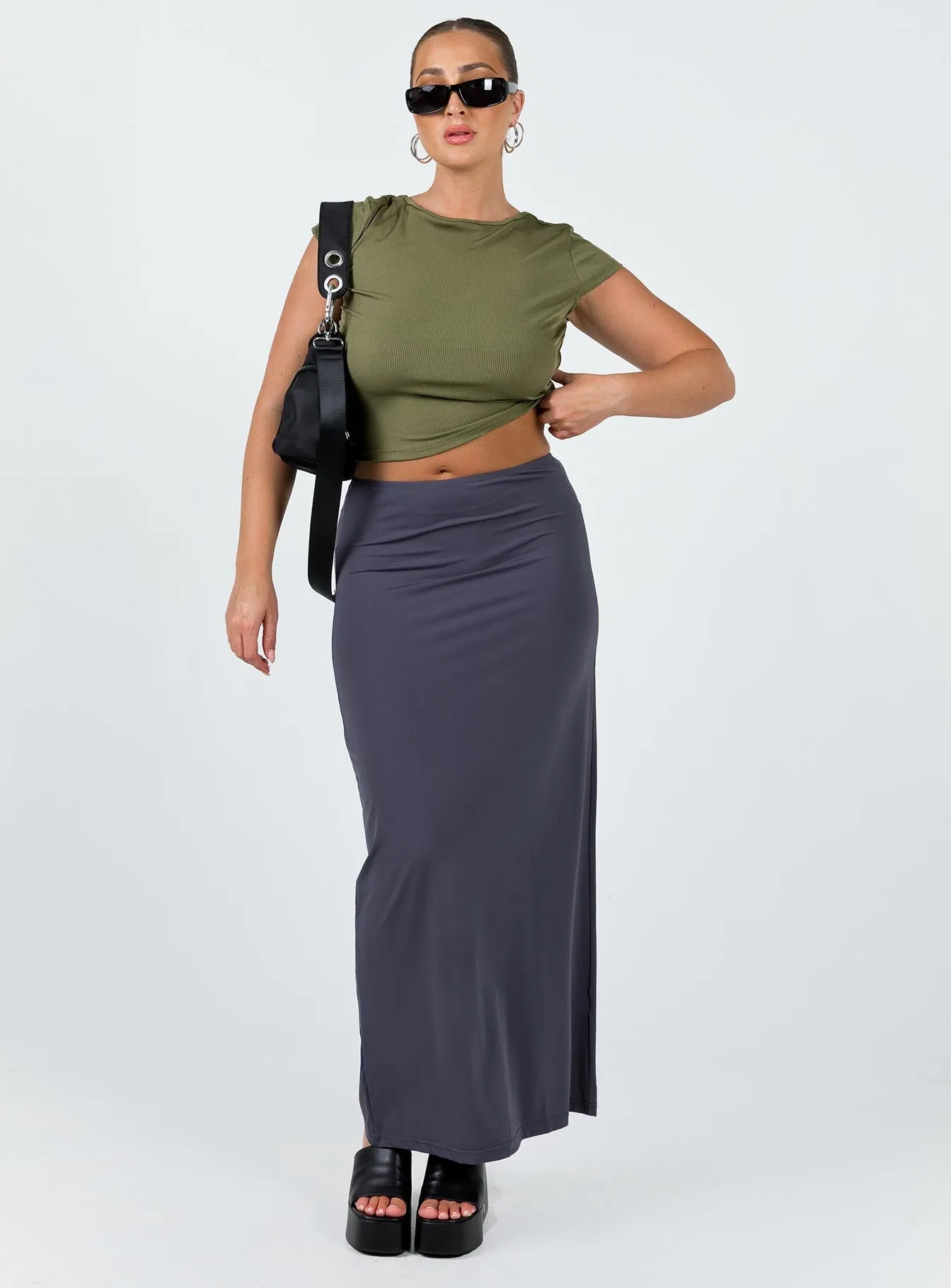 Chipla Maxi Skirt Slate