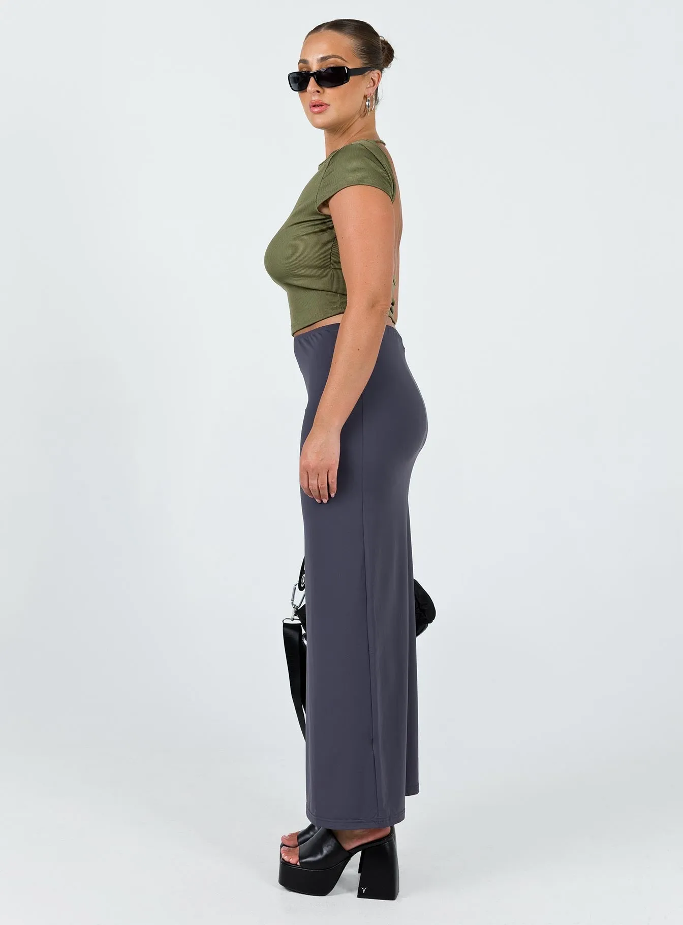 Chipla Maxi Skirt Slate