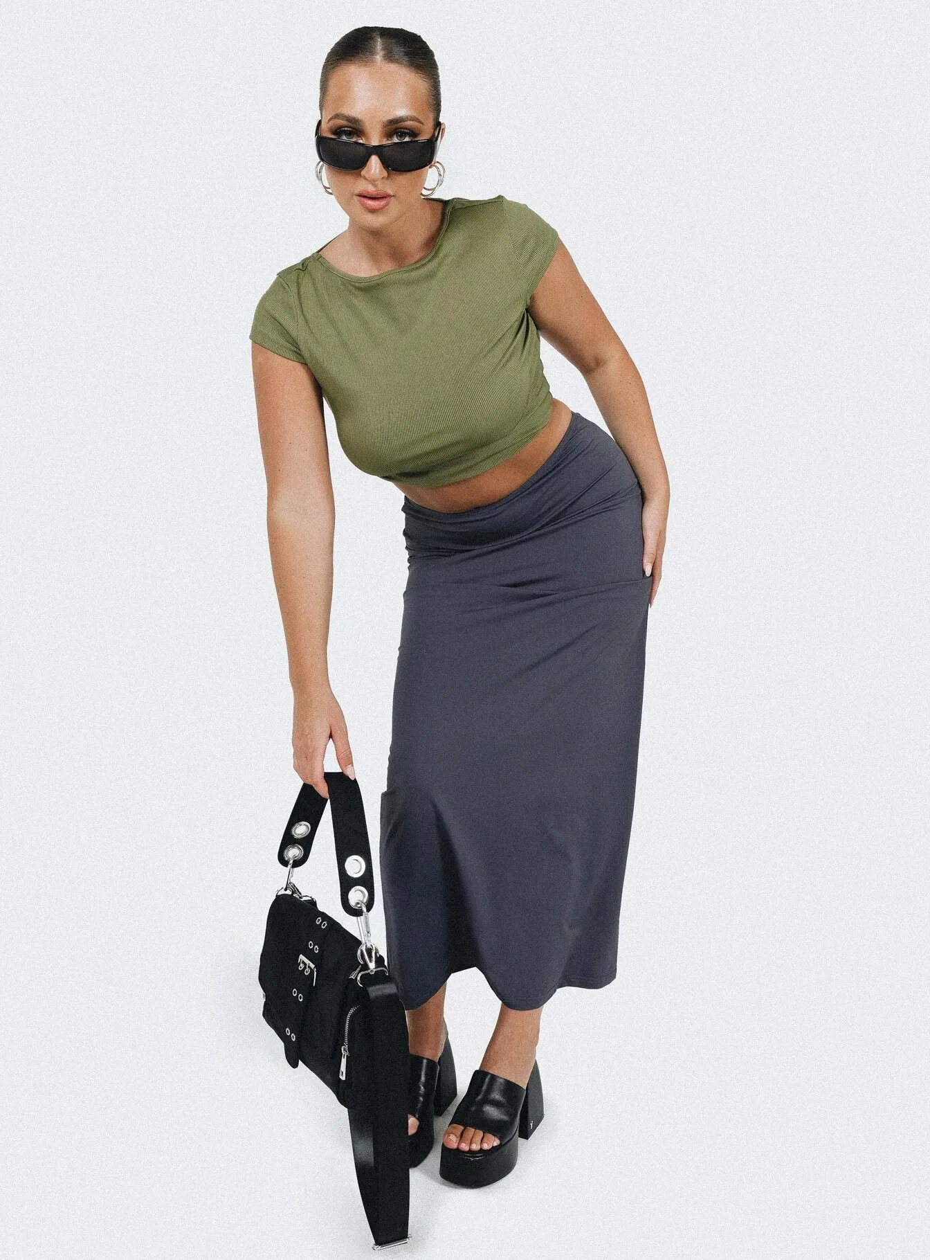 Chipla Maxi Skirt Slate