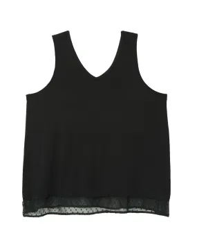 Chrissy Clip Dot Tank Top | Black