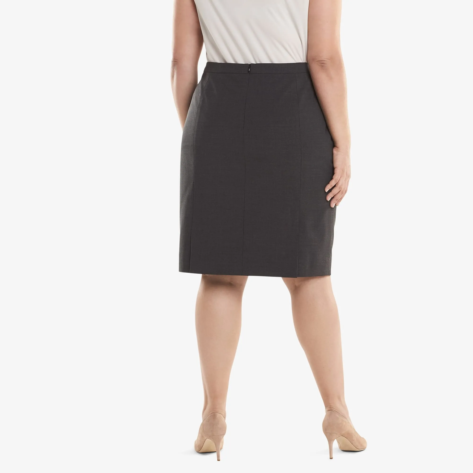 Cobble Hill Skirt - Tropical Wool :: Gray Melange