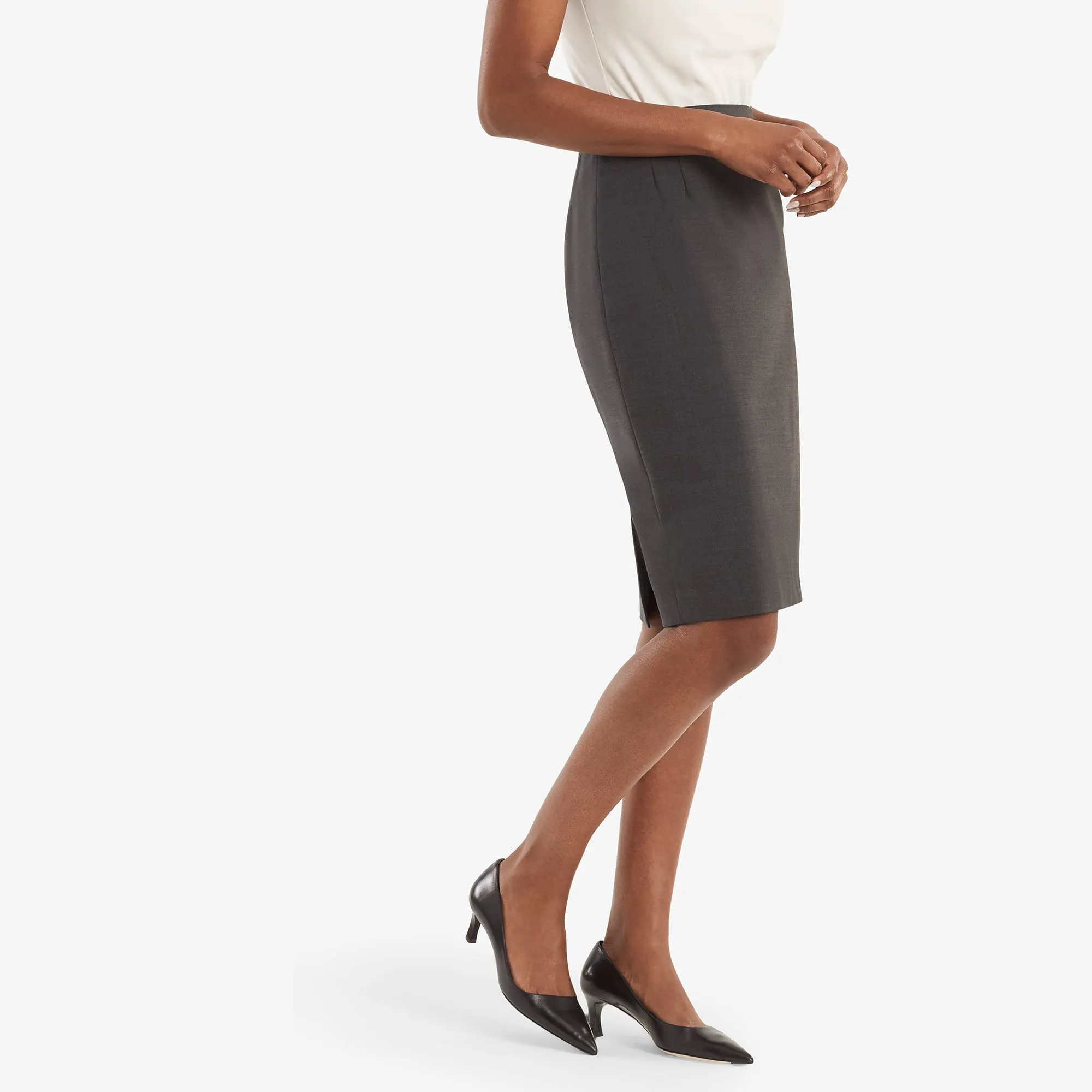 Cobble Hill Skirt - Tropical Wool :: Gray Melange