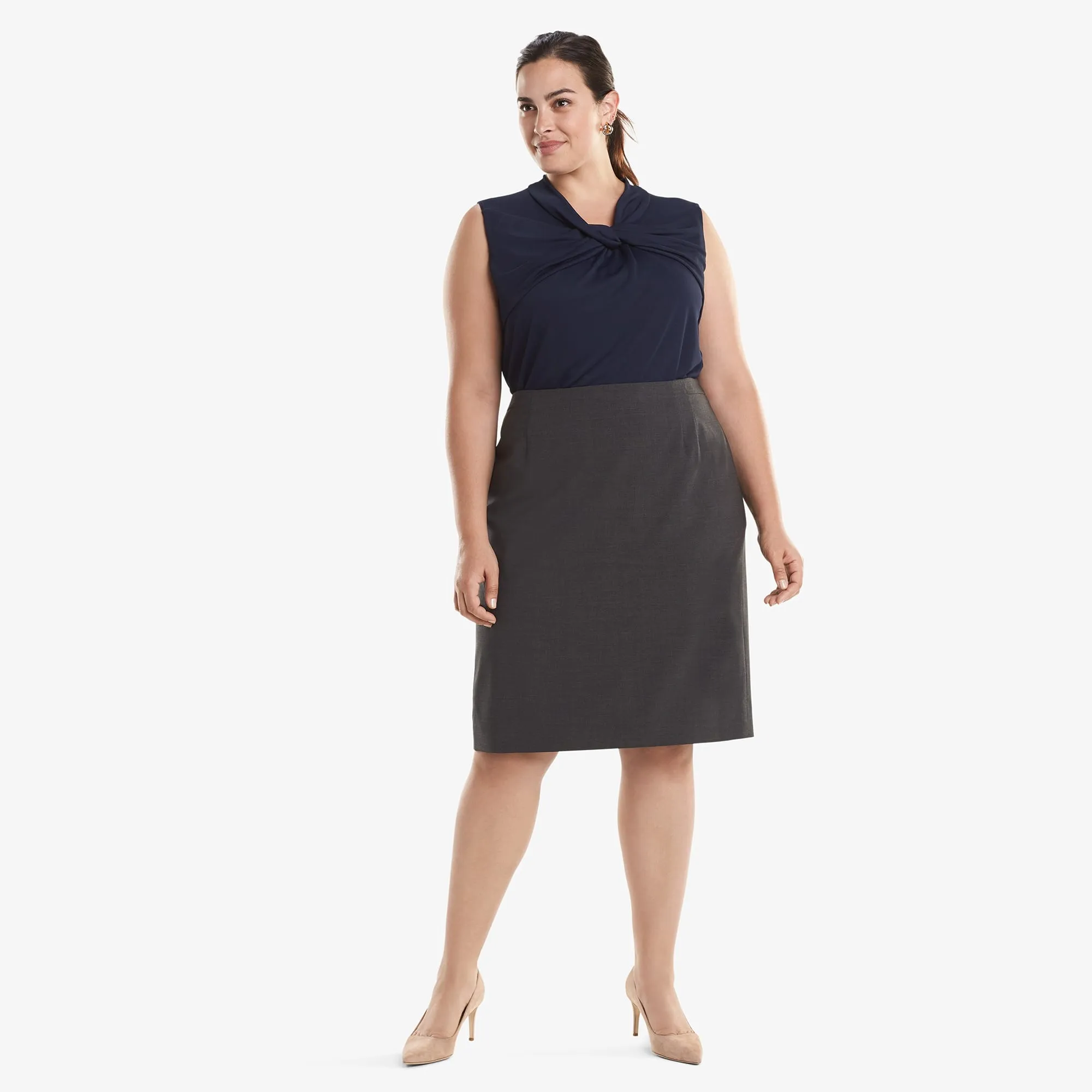 Cobble Hill Skirt - Tropical Wool :: Gray Melange