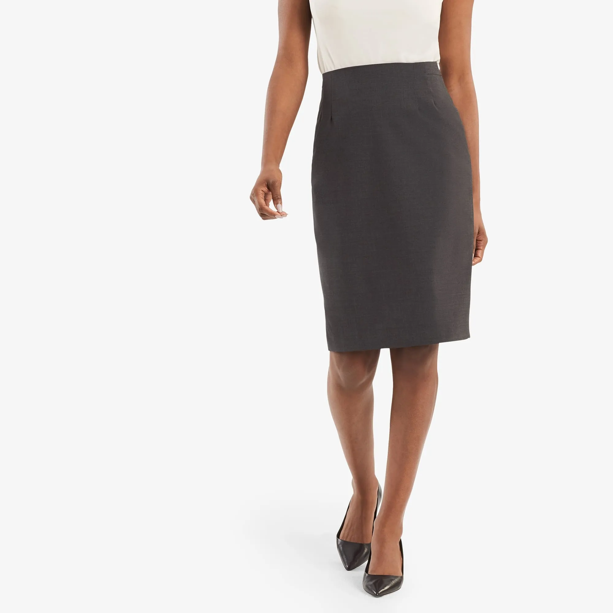 Cobble Hill Skirt - Tropical Wool :: Gray Melange