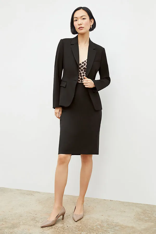 Cobble Hill Skirt - Washable Wool Twill :: Black