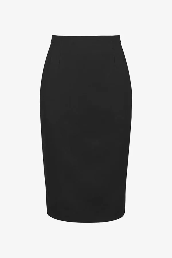 Cobble Hill Skirt - Washable Wool Twill :: Black